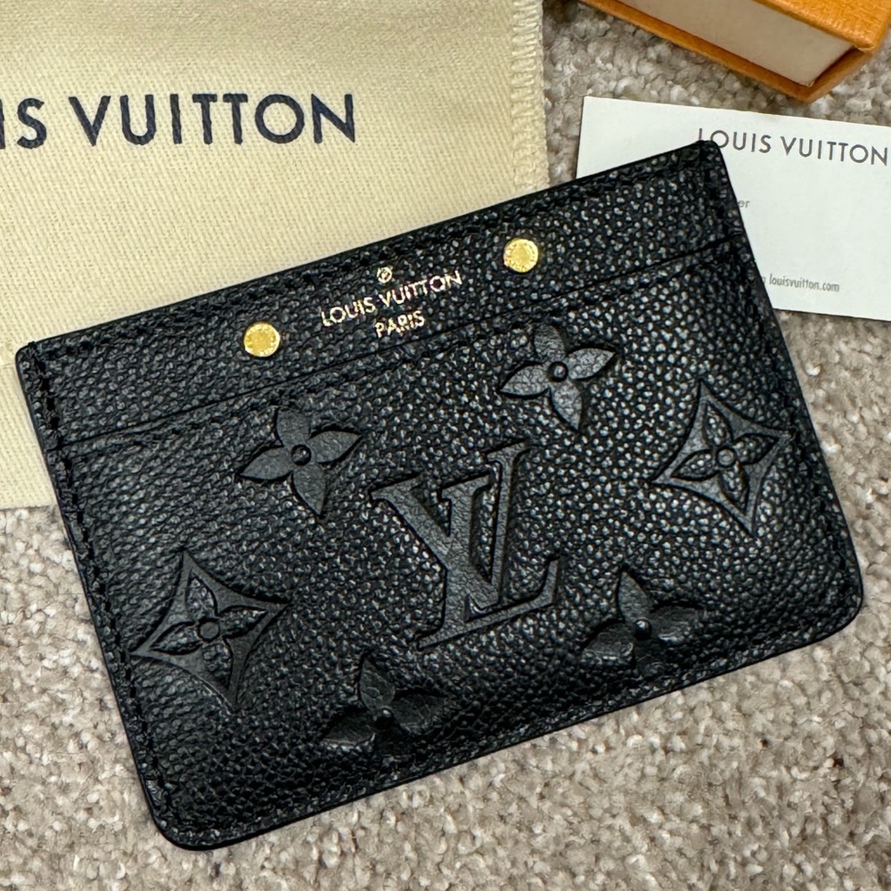 Louis Vuitton LV empreinte card holder black NWT NIB - Picture 4 of 5